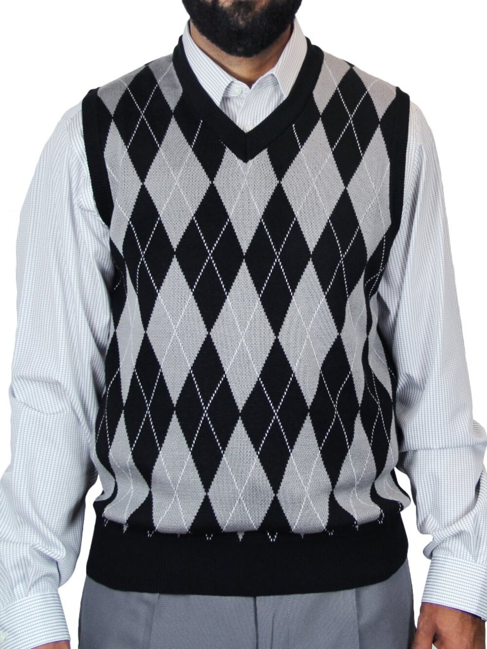 Mens Argyle Jacquard Sweater Vest